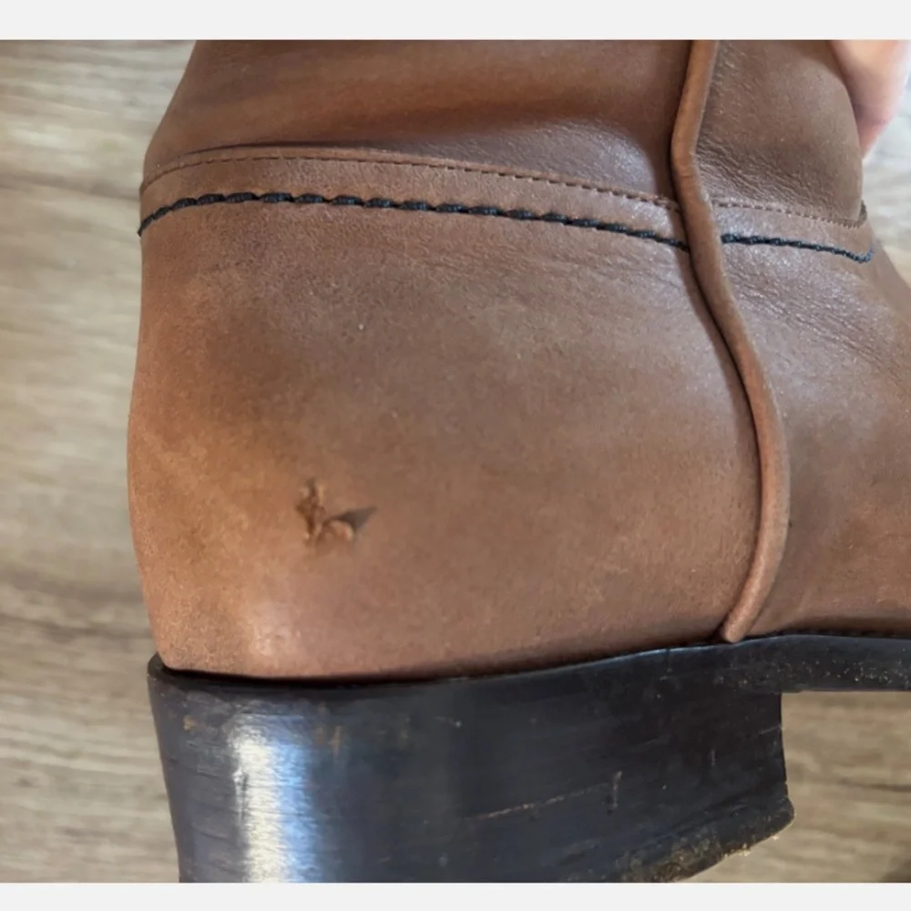 ★Chanel Interlocking CC Logo Riding Boots Brown IT39.5★ - Picture 5 of 7